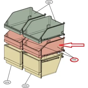 Příslušenství pro lednici AJP75574616 - Šuplík pro mrazničku chladničky LG