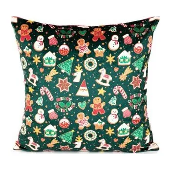 Vánoční oboustranný polštář | GRINCHY | velvet s vánočním motivem | 45x45 cm | 868080