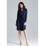 Lenitif Šaty L031 Tmavomodrá Regular Fit XL