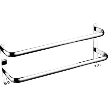 Věšák Nástěnný koupelnový věšák 60 cm, stříbrný chrom