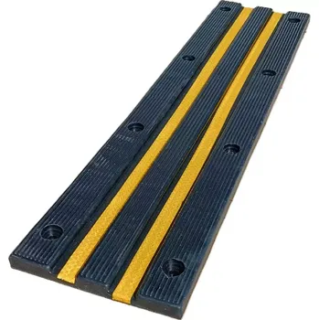 Obklad Černo-žlutá gumová ochrana zdí, stěn - 100 x 20 x 2,5 cm