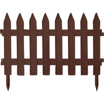 Zahradní obrubník Hnědý zahradní venkovní plůtek GC22 - 322 x 25 cm