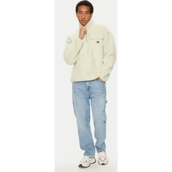 Pánská móda Tommy Jeans Bunda anorak Teddy DM0DM19242 Écru Relaxed Fit S