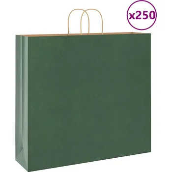 Dárková taška Papírové tašky 250 ks s uchy zelené 54x15x49 cm - 8721158516824