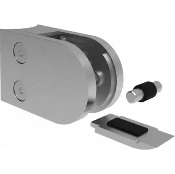 Zábradlí Hahn Steel Držák skla 63x45mm pro sloupek O42,4 mm, model 25P– ZAMAK slitina, surový stav