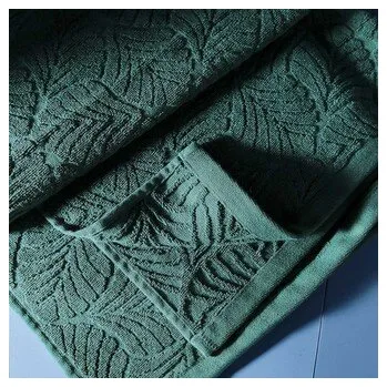 Sprchový závěs Ręcznik | ESTRELLA | bawełniany zielony w liście | 70x130 cm | 896960