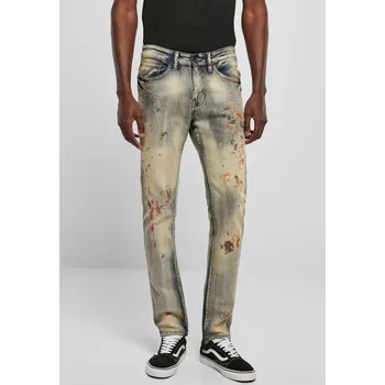 Pánské džíny Pánské džíny Stretch Signature modré s barvou Southpole krémová 2539253