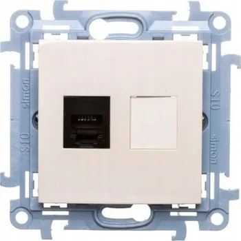 Elektrická zásuvka Telefonní zásuvka jednoduchá krémová CT1.01/41 Simon 10