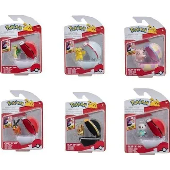 plyšák Pokémon Poké Ball Clip ´n´ Go - mix motivů