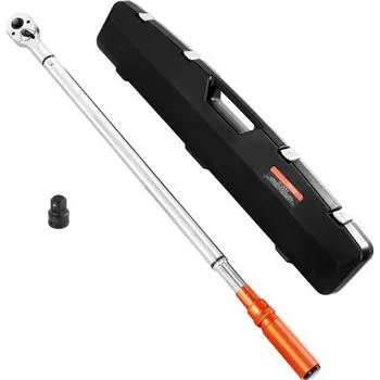 Klíč Momentový klíč Click, pohon 3/4 palce, 100-600 lbf-ft / 136-814 N.m, sada obousměrných momentových klíčů s dvojitou stupnicí, 48 zubů, vysoká přesnost ±3 %, legovaná ocel, pro opravy automobilů