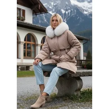 FIGL Vatovaná bunda M1228 Béžová Regular Fit S