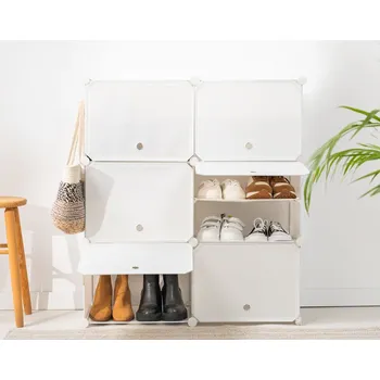 Přenosný modulární botník s věšákem InnovaGoods Bílá Kapacita: 20 párov