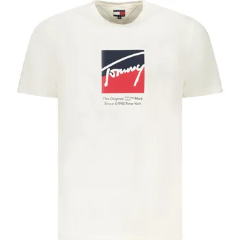 Pánské tričko Tommy Jeans DM0DM21940 Pánské tričko bílé 2XL