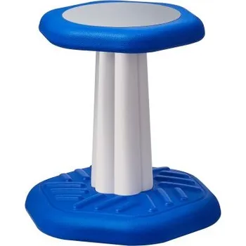 Dětská kyvadlová židlička , aktivní židlička s houbovým polštářem, kyvadlová stolička zlepšuje soustředění, držení těla a uklidňuje děti, ideální pro školy a předškolní zařízení, věk 3-7 let, modrá