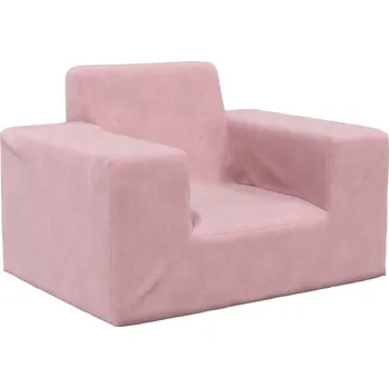 Pohovka Dětská pohovka růžová měkký plyš - 8721158683038