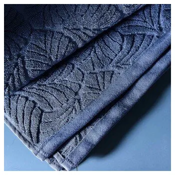 Sprchový závěs Ręcznik | ESTRELLA | bawełniany niebieski w liście | 50x90 cm | 896922