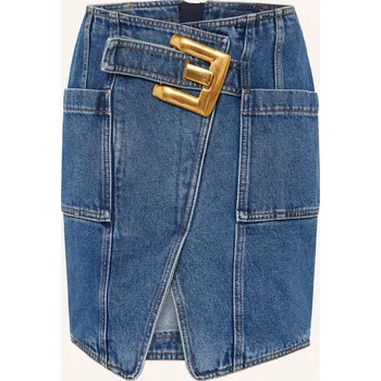 Dámská sukně Balmain Dámská Džínová Sukně S Překříženým Střihem, modrá, 38