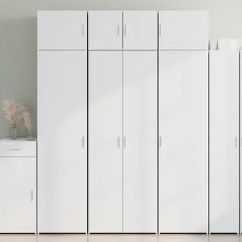 Příborník do zásuvky Skříň highboard bílá 70 x 42,5 x 185 cm kompozitní dřevo - 8721102655166