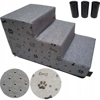 Schody a rampa pro psa SCHODY schůdky pro psa 3 STUPNĚ 30 cm STABILNÍ rampa plošina