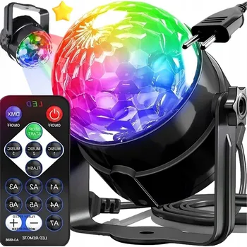 IP kamera MINIATURNÍ DISKO LAMPA 7 BAREV S DÁLKOVÝM OVLADAČEM PRO DOMÁCÍ PÁRTY