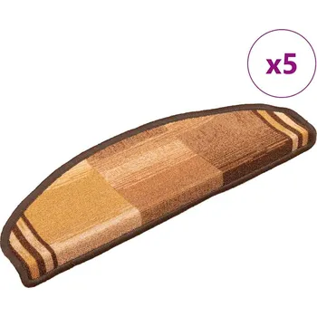 Nášlap na schod Nášlapy na schody samolepicí 5 ks 65x21x4 cm hnědé - 8720286329429