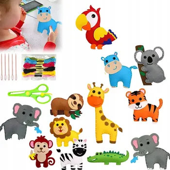 kreativní sada Zvířátko - KREATIVNÍ SADA PRO ŠITÍ DIY PRO DĚTI 10 dílů