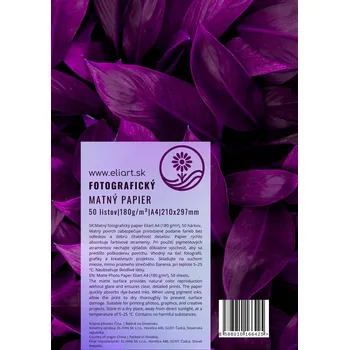 Fotopapír Matný fotopapír Eliart A4 180 g/m2 50 ks