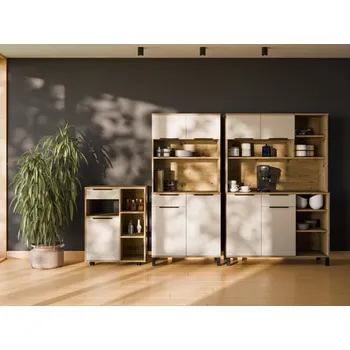 Stolarz Lempert Kuchyňský set Solea - 2× kredenc + servírovací stolek