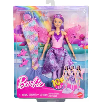 Panenka PANENKA BARBIE 3V1 KOUZELNÁ VÍLA: VÍLA PRINCEZNA MOŘSKÁ VÍLA JCP74