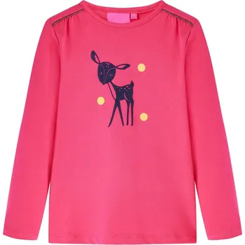 Chlapecké tričko Dětské tričko s dlouhým rukávem jasně růžové 128 - 8721012031036