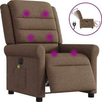 Křeslo Elektrické masážní polohovací křeslo hnědé textil - 8721102962905