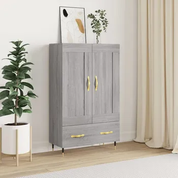 Příborník do zásuvky vidaXL Skříň highboard 69,5 x 31 x 115 cm kompozitní dřevo [830306] Barva: šedá sonoma