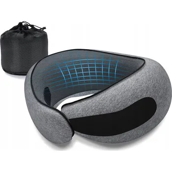 Polštář POLŠTÁŘ ROGAL NA KRK DO LETADLA, OPĚRKA HLAVY, PAMĚŤOVÁ PĚNA