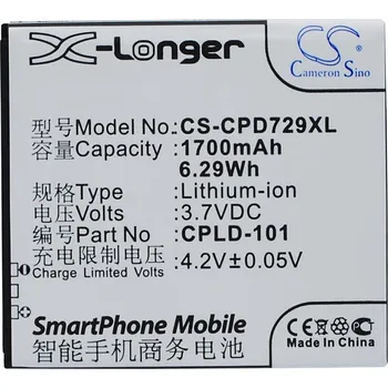 Baterie pro mobilní telefon Baterie Cameron Sino CS-CPD729XL, Li-Ion, 1700