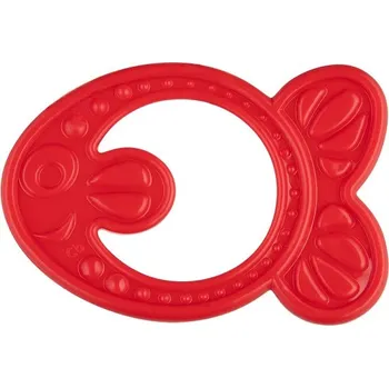 CANPOL BABIES elastické kousátko ZVÍŘÁTKA Ryba/Červená