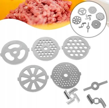Kuchyňský mlýnek 8 KS SADA ČEPELÍ A SÍTEK Z Z NEREZOVÉ OCELI PRO MLÝNEK NA MASO