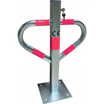 parkovací zábrana Stříbrná ocelová sklopná parkovací zábrana - 44 x 60 cm, 81011124