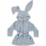 Baby Nellys Dětský mušelínový župan s oušky Bunny - jeans