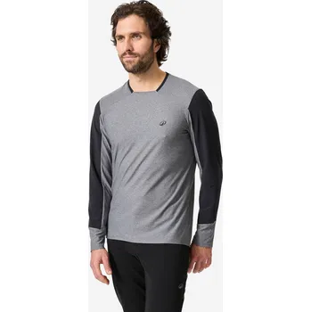 Pánské tričko ROCKRIDER Dres na horské kolo s dlouhým rukávem EXPL100 2XL ČERNÁ|ŠEDÁ