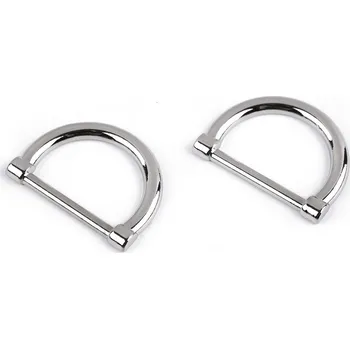 Polokroužek na textil a doplňky šíře 20 mm plochý Varianta: 1 nikl, Balení: 2 ks