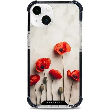 Pouzdro na mobilní telefon Odolný obal Mobiwear MagSafe Elite Bumper - Apple iPhone 13 - D012D Vlčí máky - VÝPRODEJ (Odolný kryt, pouzdro, obal Mobiwear Elite Bumper na mobil Apple iPhone 13 - D012D Vlčí máky, materiál Plast + TPU silikon + kov - zesílená ochrana telefonu, podpora)
