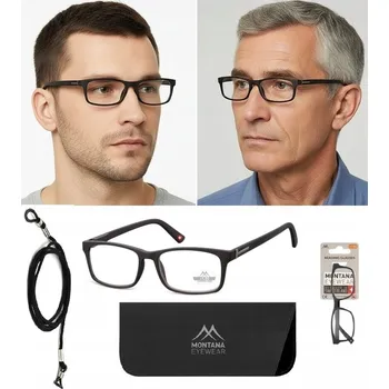 Brýle na čtení BRÝLE NA ČTENÍ KOREKČNÍ PLUSKY NA POČÍTAČ +1.0 POUZDRO OBRUBY MONTANA