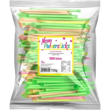 Cukrovinka Woogie Tise Neon Pulversticks ovocné brčka 500 ks 750 g