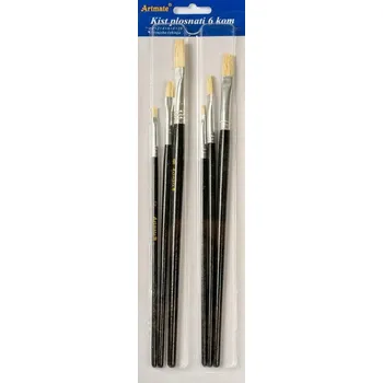 Umělecký štětec FANDY Štětec sada plochý 6 ks