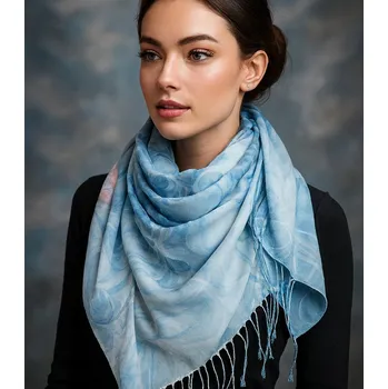 Šátek Agrafka šátek s květinami – polyester