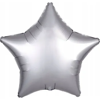 Balónek Fóliový Balónek Hvězda Stříbrná Star Silver 43cm Anagram LUZ Bulk Silk Lustre