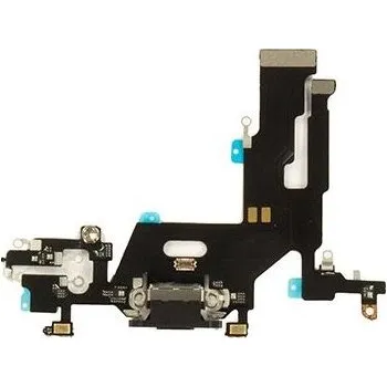 Flex kabel Apple iPhone 11 nabíjecí konektor + mikrofon černý