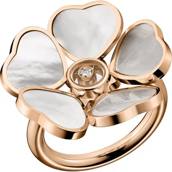 Prsten Zlatý Prsten Chopard Happy Hearts Flower 82A085-5310
