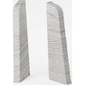 soklová lišta Levá koncovka, pravá koncovka Salag PVC 24 x 75, délka 8 cm, dub