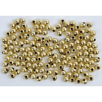 FANDY Korálky 6 mm zlaté